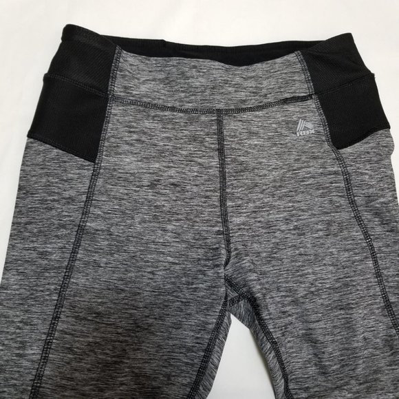 RBX Gray Spacedye Print High Rise Crop Leggings - Picture 3 of 5